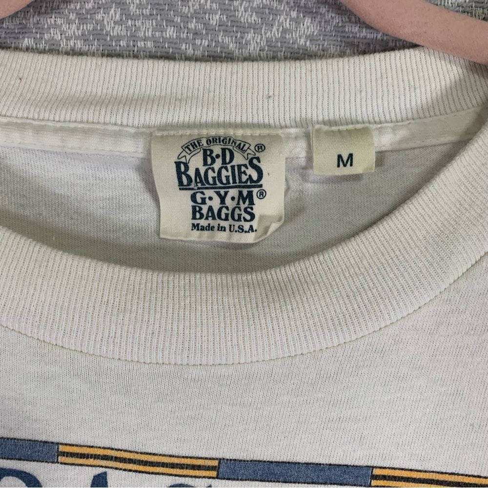 BD BAGGIES Vintage Gym Baggs Sailing Club Flags T Shirt USA Single Stich Med - Picture 4 of 12